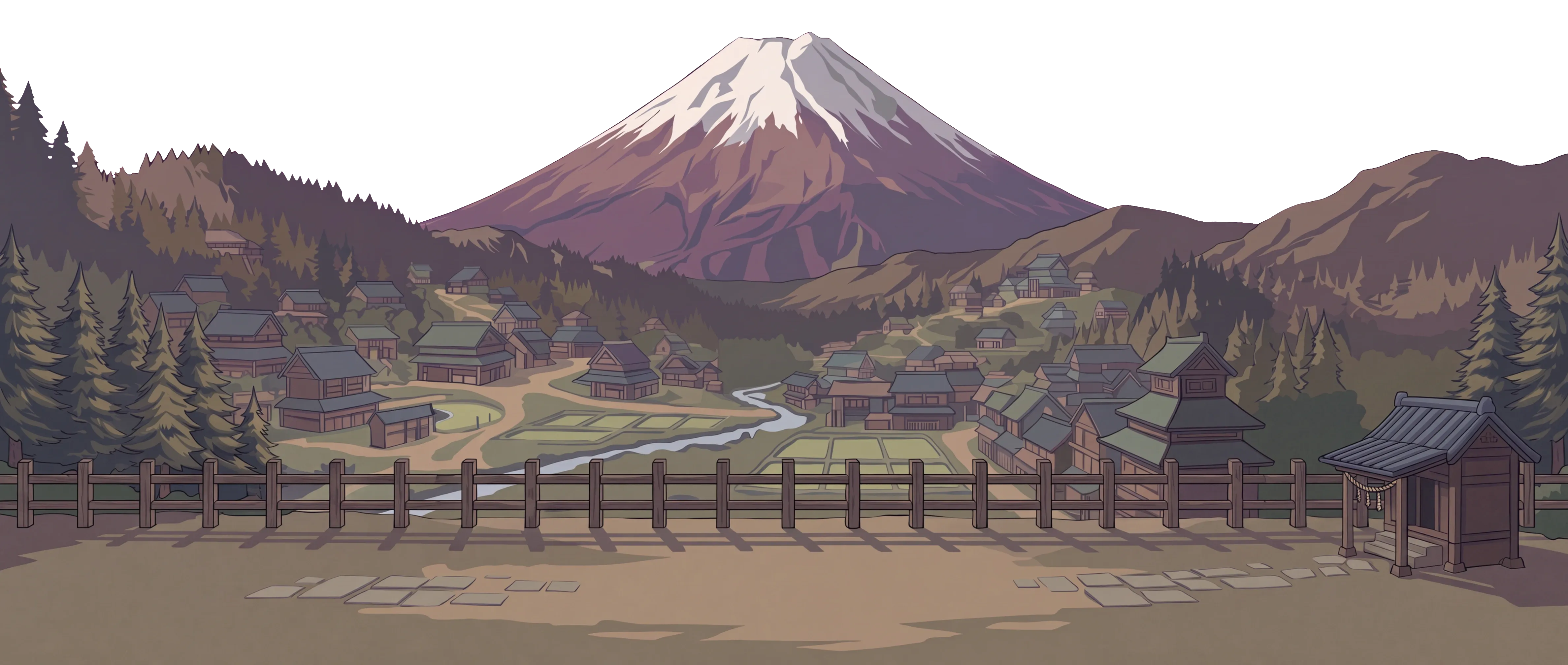 Mountain Village, a landscape in the Vale