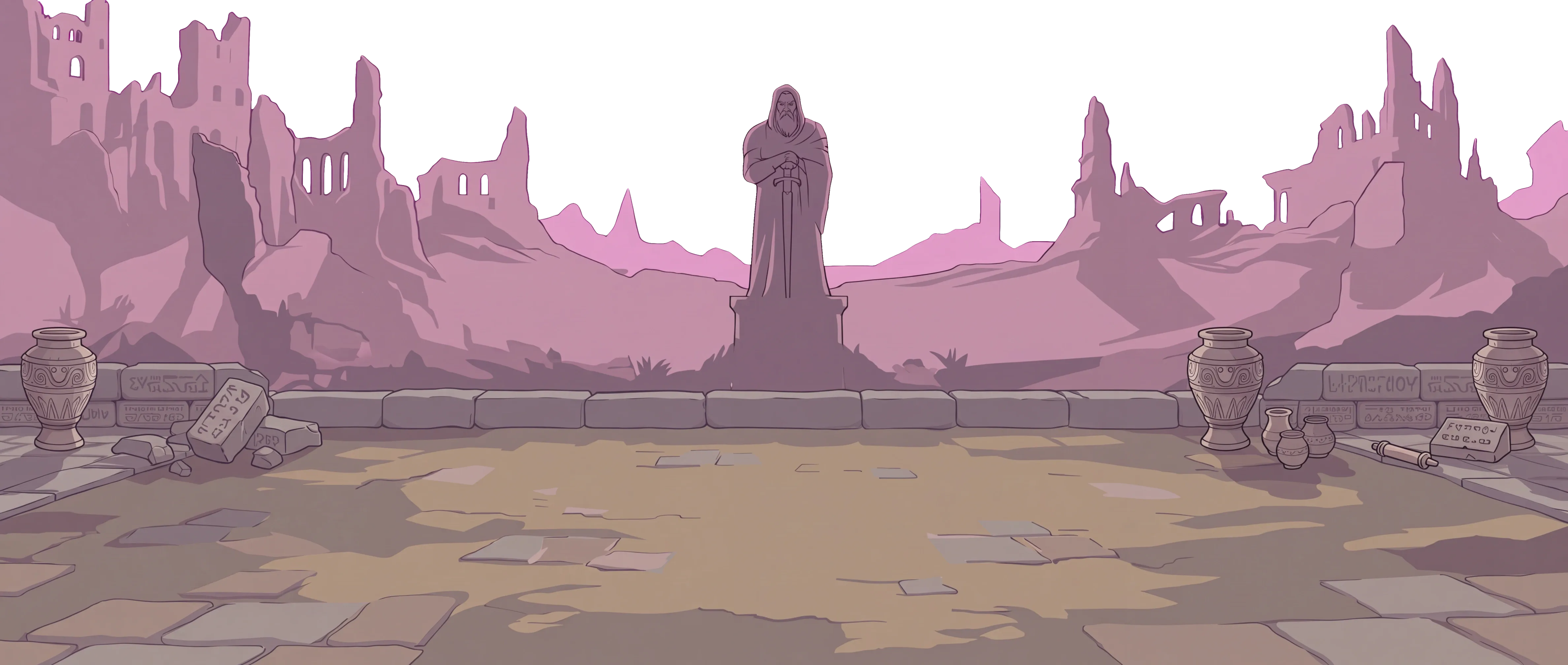 Ruined Plaza, a landscape in the Ruins
